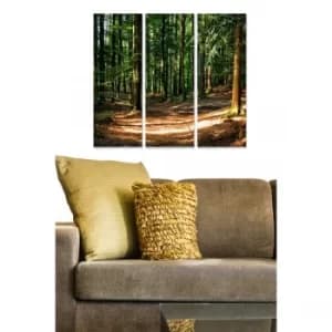 MDF972792 Multicolor Decorative MDF Painting (3 Pieces)