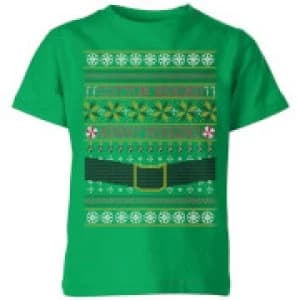 Elf Kids Christmas T-Shirt - Kelly Green - 11-12 Years