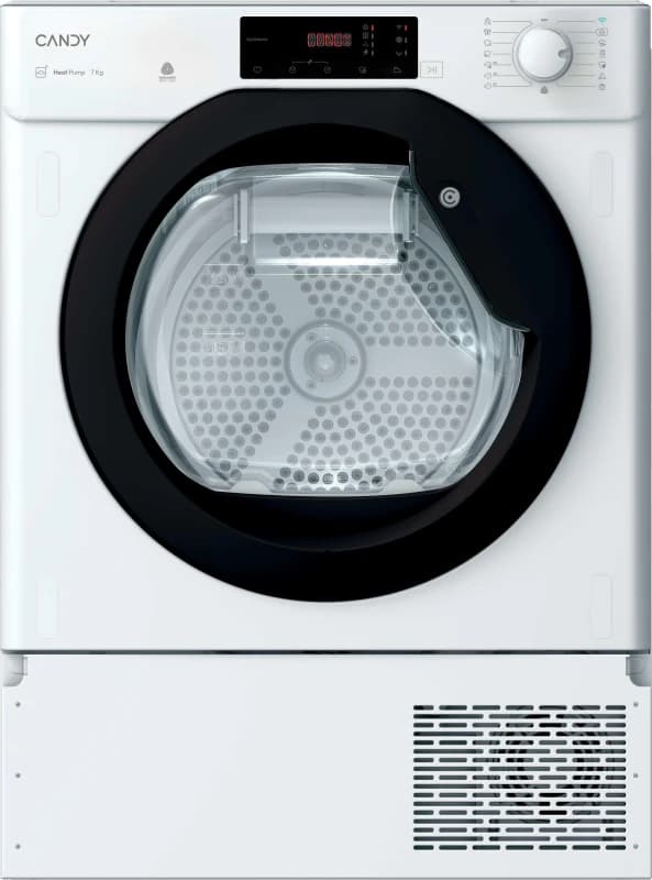 Candy Smart BCTD1 H7A1TBE-80 WiFi Connected 7Kg Integrated Heat Pump Tumble Dryer - Black / White - A+ Rated