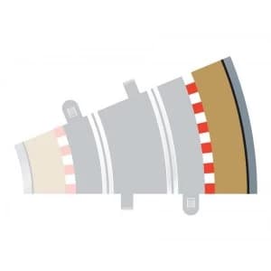 Radius 2 Curve Outer Borders 22.5° (Set Of 4) Scalextric Accessory Pack