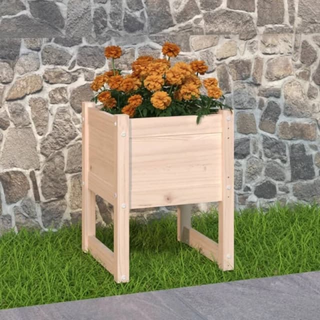 vidaXL Planter 40x40x52.5cm Solid Wood Pine, Brown 822107