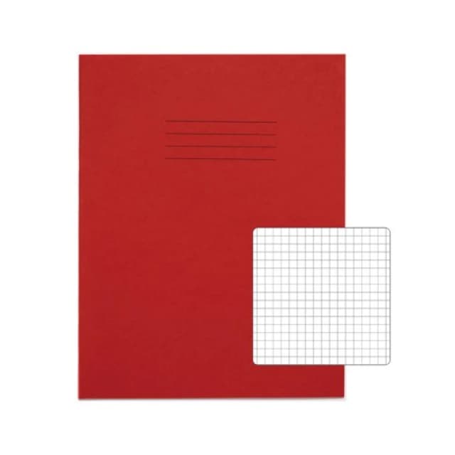 Rhino 226 x 178mm Exercise Book 80 Page S5 Red (100 Pack) VEX554-382-6