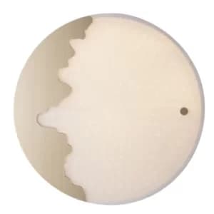 Chic LED Dimmable Round Flush Decorative Ceiling Lamp, White Gold, Voice Control, 3000- 4000-6000K