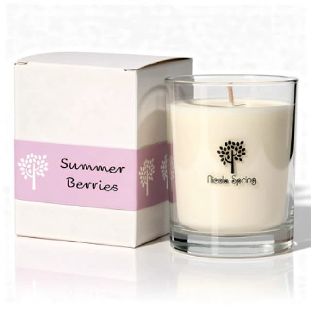 Nicola Spring 160G Soy Wax Candle - Summer Berries - Fruity Fresh Fragrance In Glass Jar - Long Burn