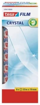 Tesafilm Crystal tape 19mm x 33m PK8