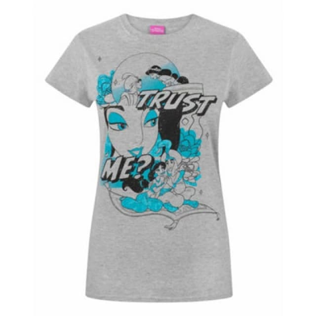 (Large) Disney Short Sleeved T-Shirt (Womens Grey)
