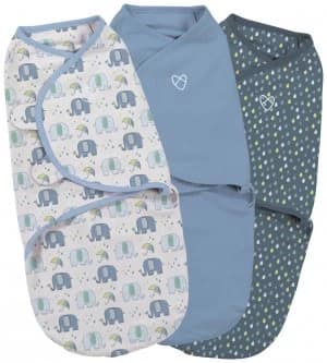 Summer Infant SwaddleMe Elephant Splash Swaddle 3 Pack