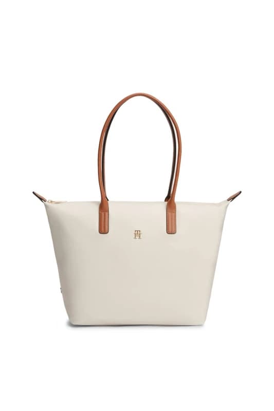 Tommy Hilfiger Womens Popette Tote Soft Cream Cream Female