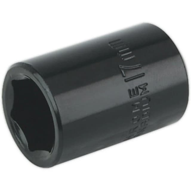 Loops 17mm Forged Impact Socket - 1/2 Inch Sq Drive - Chrome-Vanadium Wrench Socket Multi