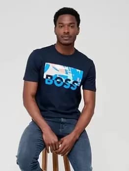 BOSS Thinking 3 Graphic Logo T-Shirt - Dark Blue, Dark Blue Size M Men