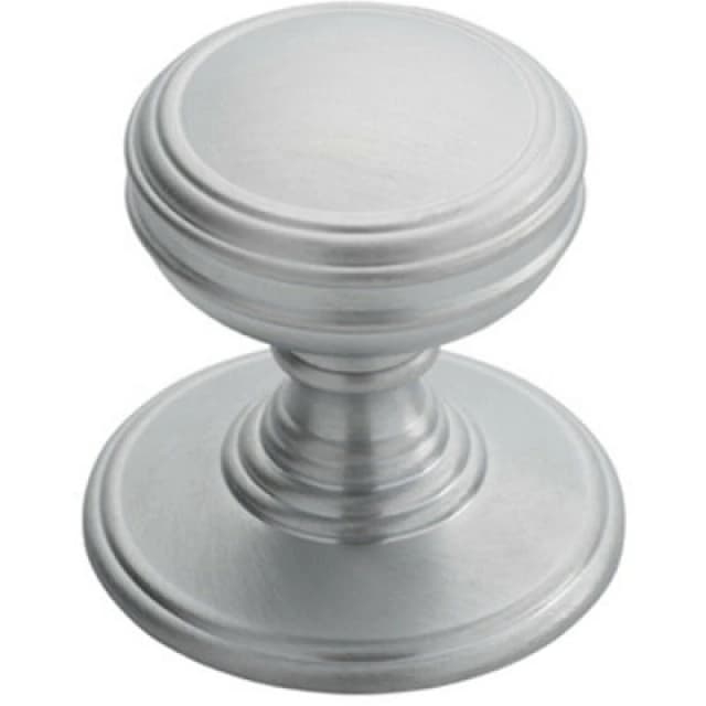 Loops Ringed Tiered Cupboard Door Knob 38mm Diameter Satin Chrome Cabinet Handle Multi unisex