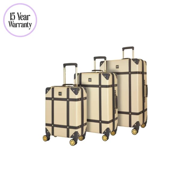 Rock Rock Vintage Suitcase Gold Gold unisex 3pc Set