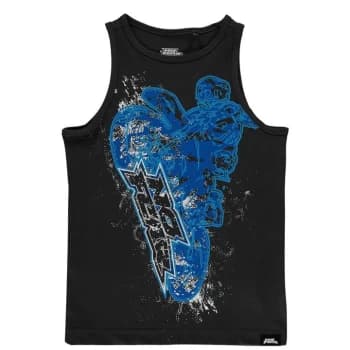 No Fear Graphic Vest Junior Boys - Charcoal Bike