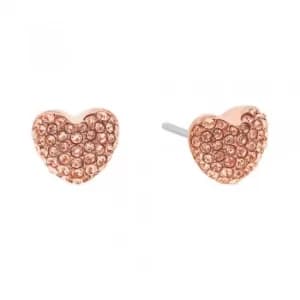 Michael Kors Brilliance Rose Gold Plated Heart Earrings MKJ6320791