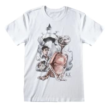 ET - Vintage Characters Unisex Small T-Shirt - White