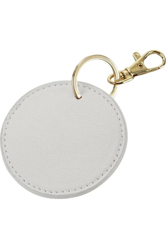 Bagbase Boutique Circular Leather-Look PU Keyclip in Light Grey Light Grey Unisex One Size