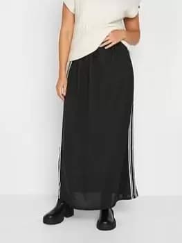Long Tall Sally Mono Stripe Panel Skirt, Black, Size 8, Women