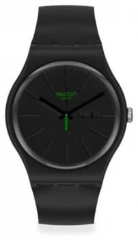 Swatch NEUZEIT Black Plastic Strap Black Dial SO29B700 Watch