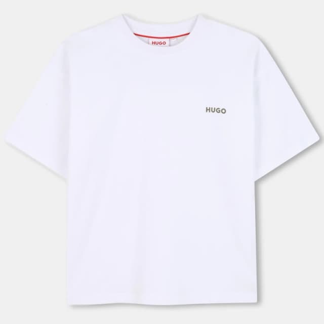 Hugo Kids Small Logo Regular Fit T-Shirt White male 6Y