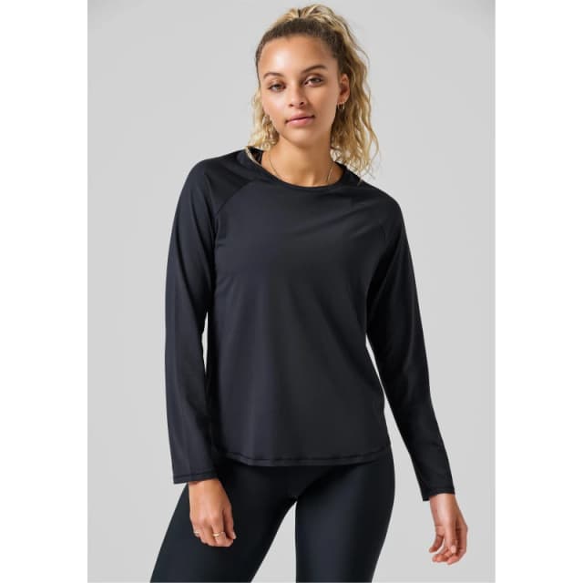 Casall Womens Long-Sleeve Performance Gym Top Black female 8 (XS)
