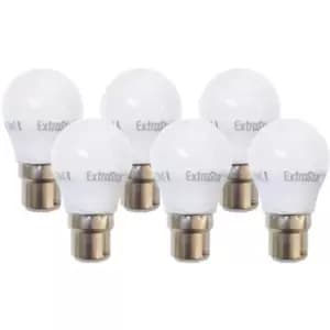 4W LED G45 Golf Ball Bulb B22 Daylight 6500K (Pack of 6)