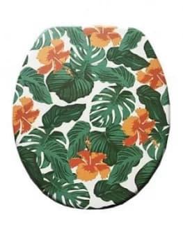 Aqualona Tropical Leaf Wooden Toilet Seat