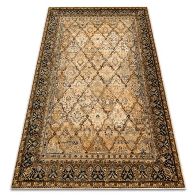RugsX Wool Omega Rug in Beige Size: 135cm x 200cm Beige Unisex 135cm x 200 cm