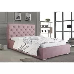 Hillary Bed Small Double Plush Velvet Pink