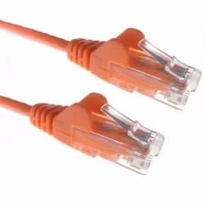 Zexum Orange RJ45 Cat5e High Quality 24AWG Stranded Snagless UTP Ethernet Network LAN Patch Cable - 0.3 Meter