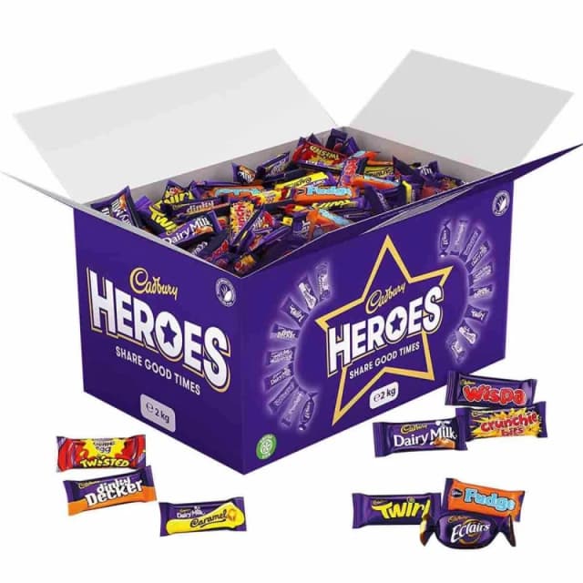 Cadbury Gifts Direct Cadbury Heroes Chocolates Bulk Share Box 2KG 4263470