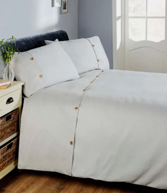 Rapport Home Waffle Duvet Set With Pillowcase