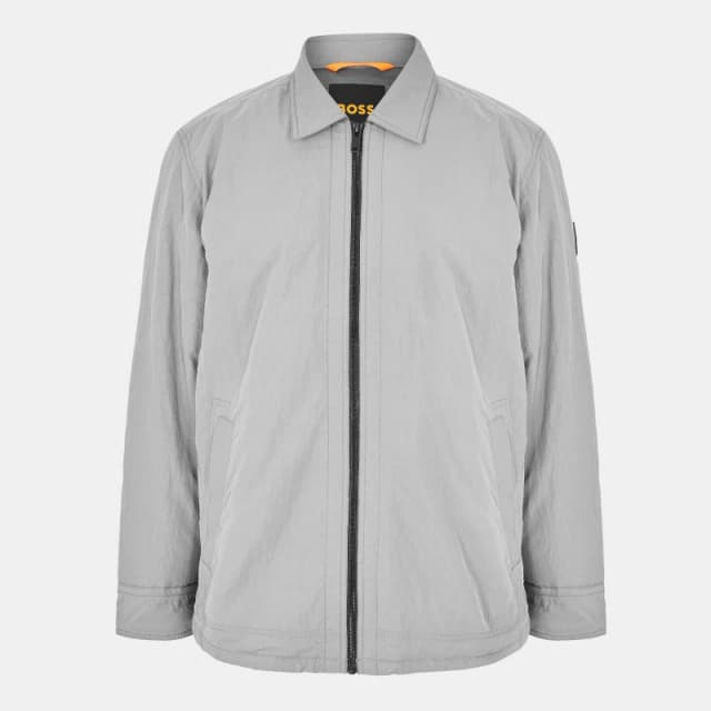 Boss Mens Leejay Orange Overshirt Open Grey 062 male L