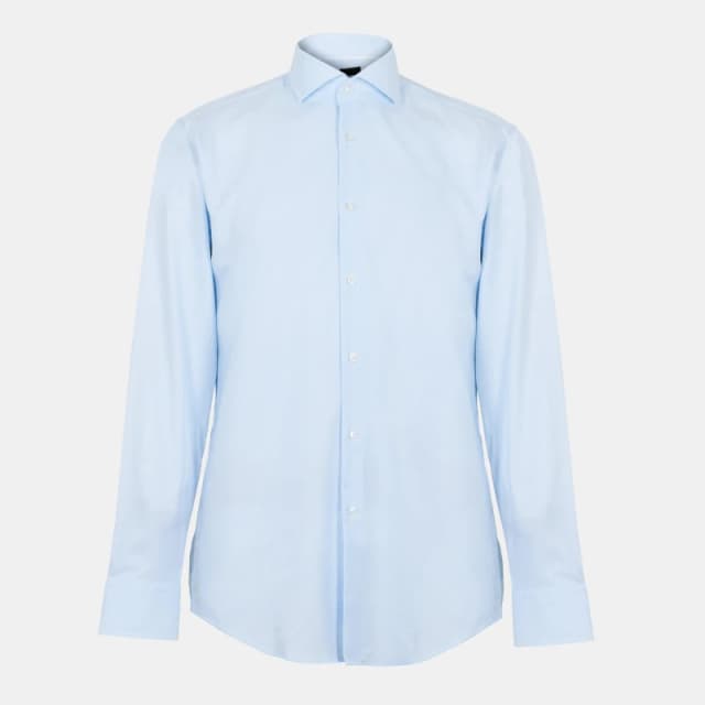 Boss Mens H Hank Spread Long Sleeve Oxford Shirt Lt/Pastel Blue male 15 inch