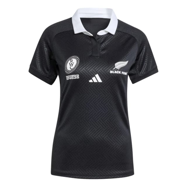 adidas Black Ferns World Cup Home Shirt 2025 Womens All Black female 10 (S)