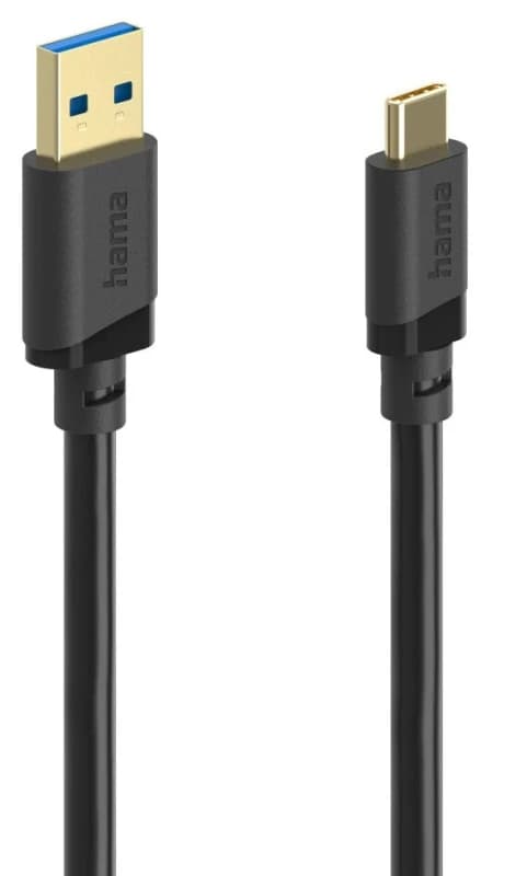 Hama Hama 00202005 USB cable USB 3.2 Gen 1 (3.1 Gen 1) 0.75 m USB A USB C Black 00202005