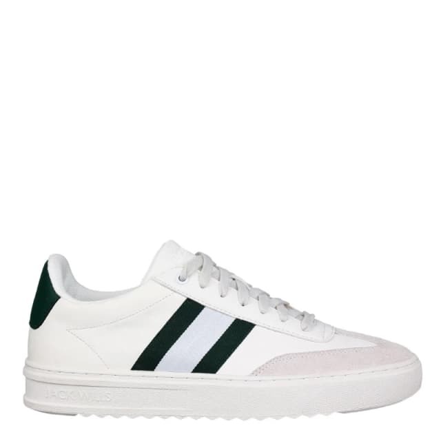 Jack Wills Stripe Lace Up Trainer - White White 7