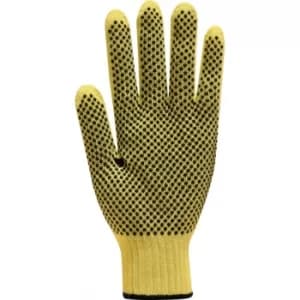Kevlar Gloves, Cut Resistant, Black/Yellow, Size 10