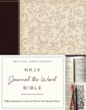 nkjv journal the word bible leathersoft brown cream red letter edition refl