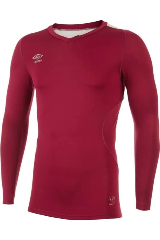 Umbro Umbro Men Elite V Neck Base Layer Top in Burgundy Size: X-Large Burgundy XL Male 5063107690159