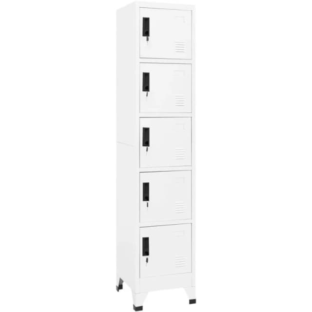 VIDAXL Locker Cabinet White 38x40x180cm Steel Vidaxl 8720286700945