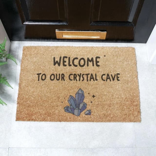 Artsy Doormats Welcome To Our Crystal Cave Doormat (60 X 40Cm)
