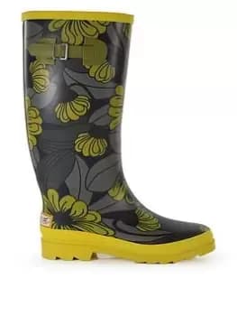 Regatta X Kiely Full Length Wellington Boot - Grey Yellow , Grey/Yellow, Size 3, Women