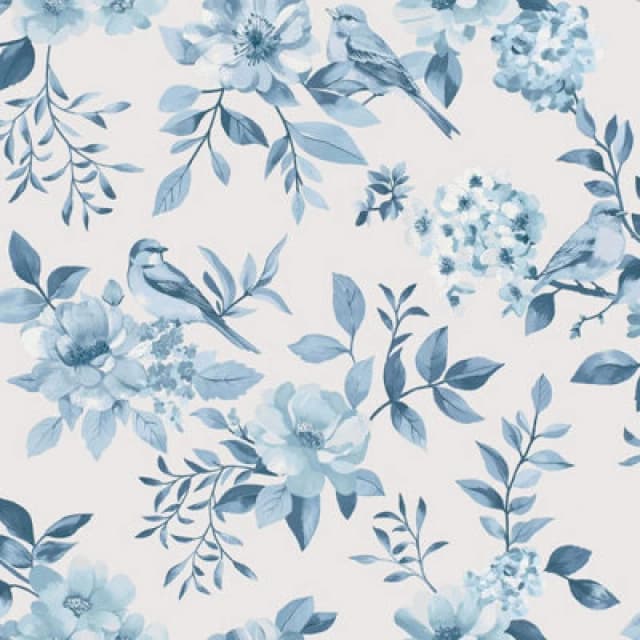 Holden Decor Bird Garden Wallpaper Blue Holden 14193