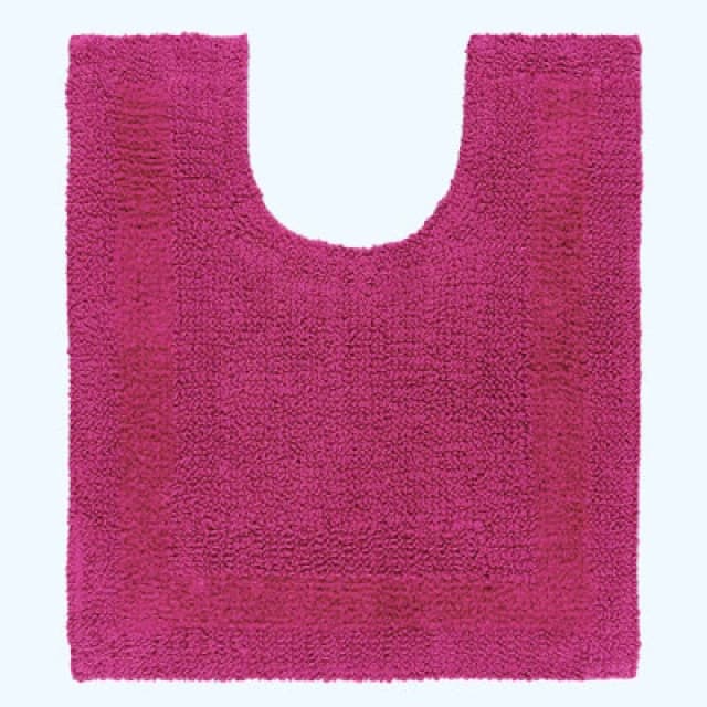 Homescapes Luxury Reversible Cotton Pedestal Mat - Raspberry