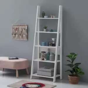 Riva 5 Tier Ladder Bookcase White