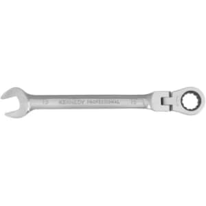 Metric Combination Ratchet Spanner, Flexible Head, 15MM