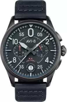 AVI-8 Watch Spitfire Lock Chronograph Slate Black
