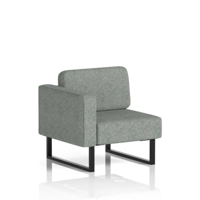 Brixworth Modular Seating Right Unit with Black in Rivet Fabric - Prime
