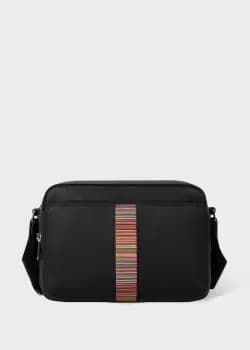 Paul Smith Black Cross-Body Bag With 'Signature Stripe' Panel