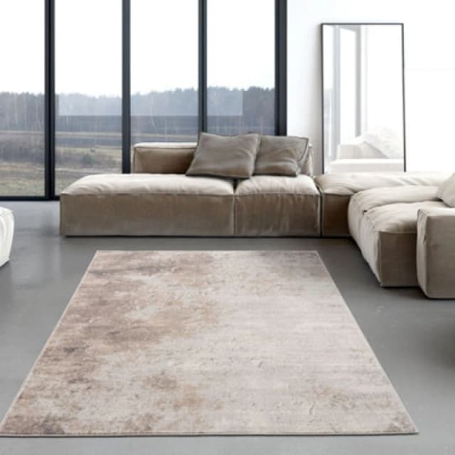 The Rugs Montana Beige Brown Abstract Area Rug And Runner Soft Durable Pet Friendly Easy To Clean Living Room Bedroom 3728B